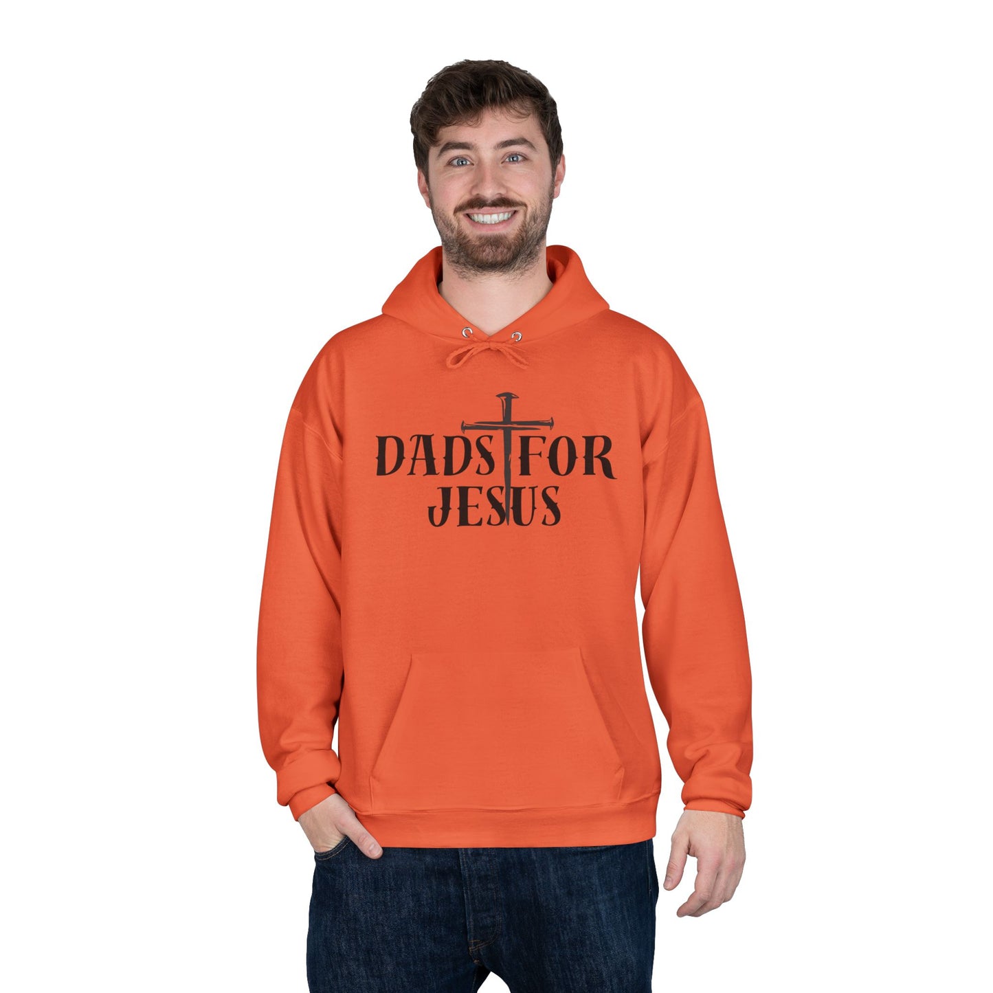 Dads for Jesus Eco-Friendly Hoodie, Christian Gift, Faith-Based Apparel, Unisex Sweatshirt, Casual Outfit, Gift for Dads