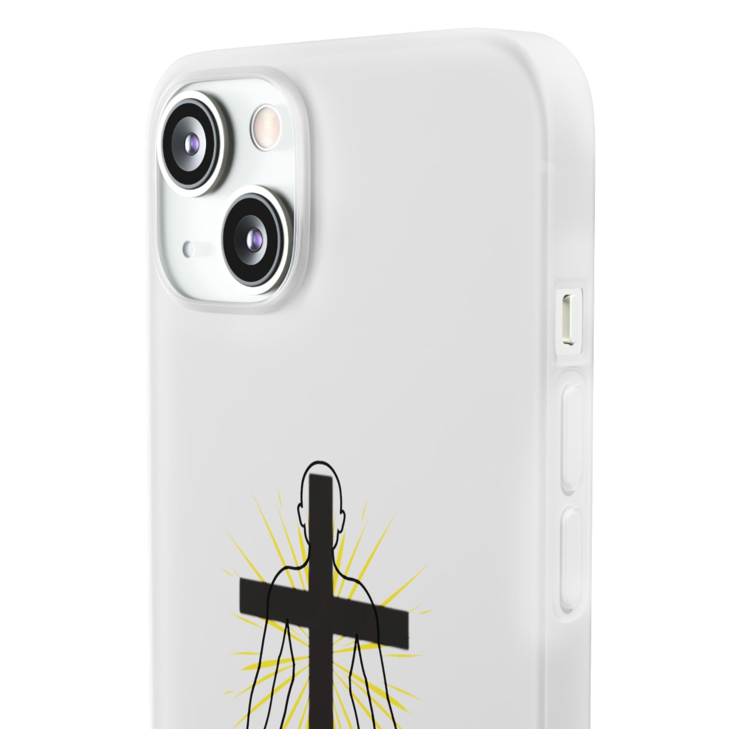 Spiritual healing Flexi Case, Motivational Phone Cover, Inspirational Gift idea, Cross Design Cell Phone Case, Unique Tech Accessory