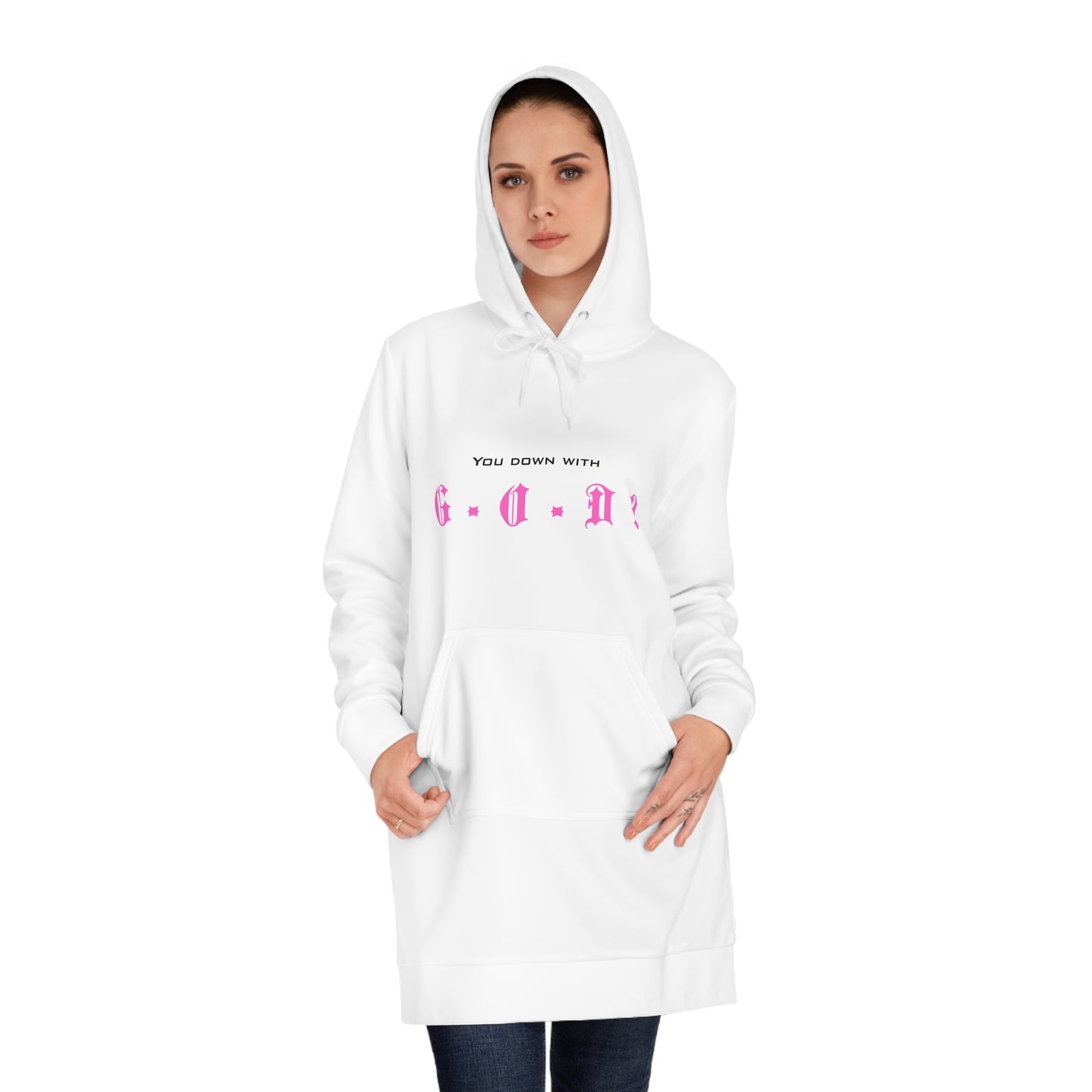 Faith inspired Casual Women's Hoodie Dress, christian Streetwear Trendy Loungewear, faith based Everyday Wear
