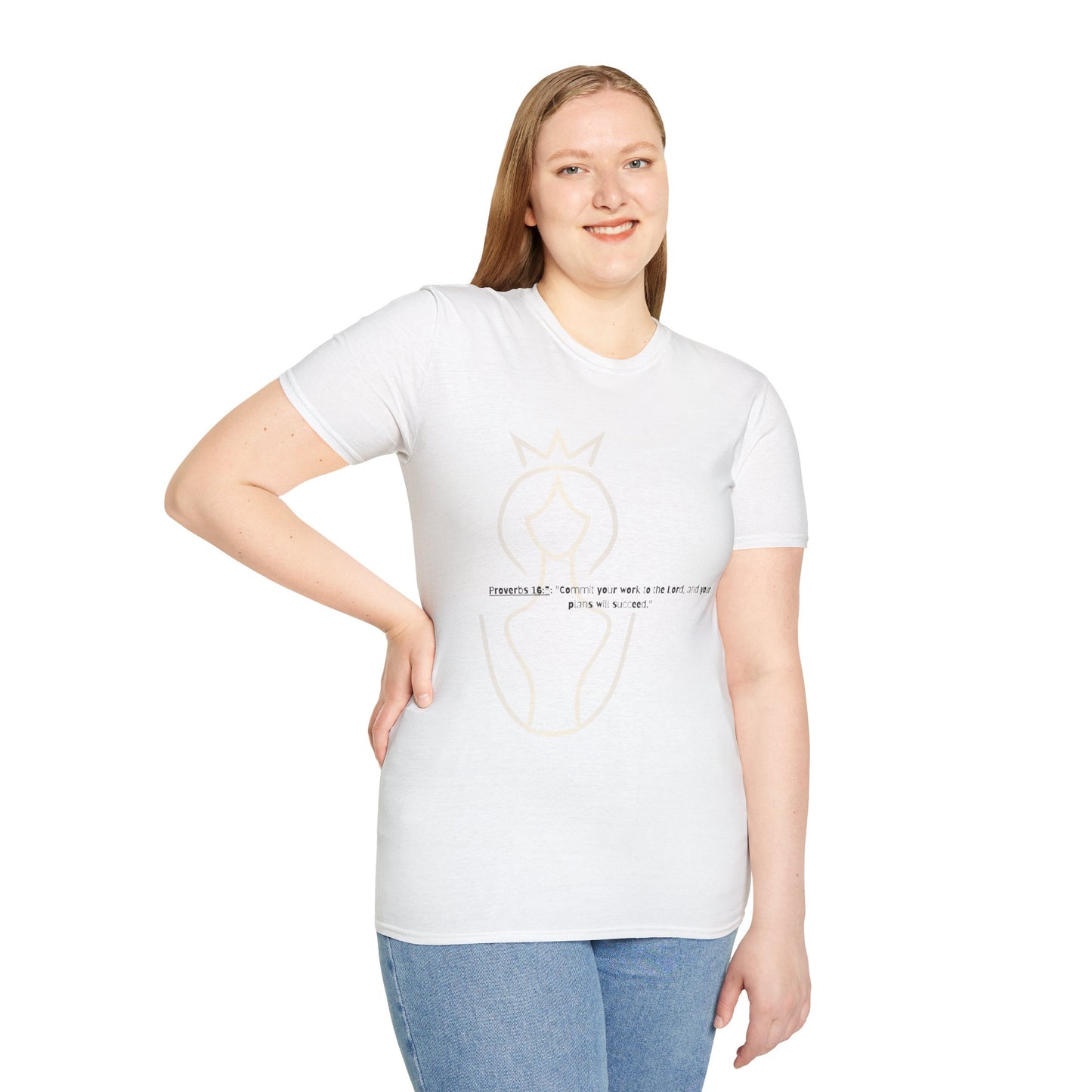 Bible verse themed Unisex Softstyle T-Shirt, jesus Lovers Gift, faith based Casual Wear Relaxed Fit Tee, Gift for believers