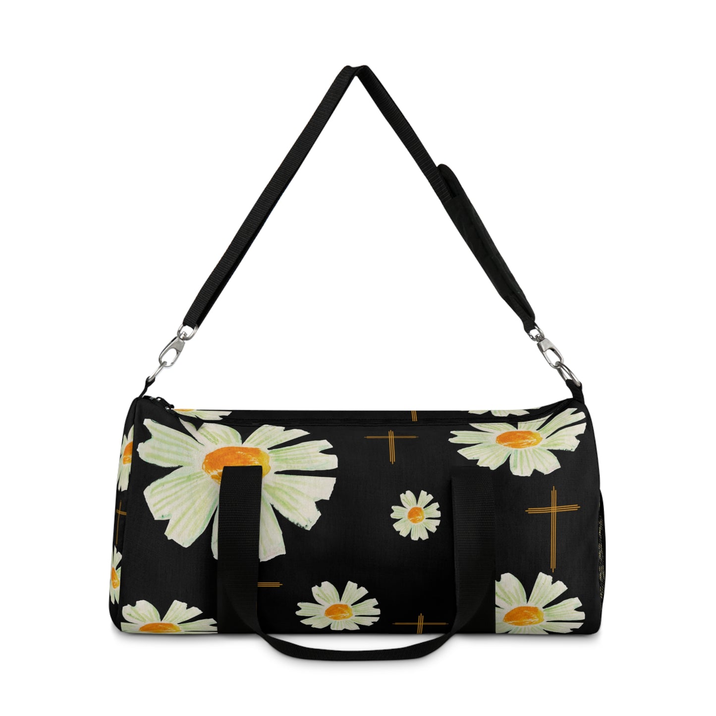 Chic Floral faith inspired cross design Duffel Bag for Travel, Gym, Weekend Getaways, trending faith based duffel bag for Women, Stylish Overnight Bag, Gift for Her