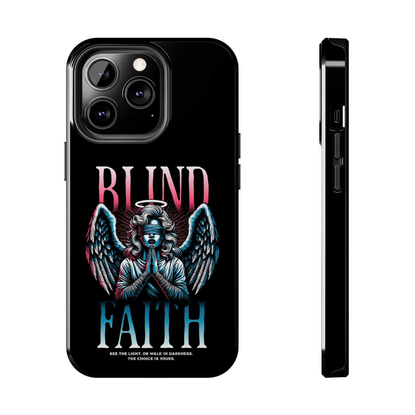 Angelic Blind Faith Phone Case | Tough Phone Cases, Angel Design, everyday Gifts, Faith-Based, Protection Case, trending smartphone cases