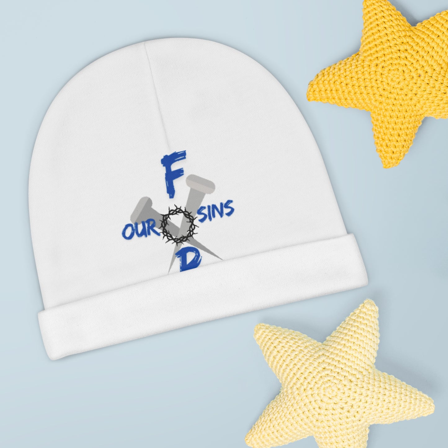 Branded Baby Beanie, Infant Beanie, Cute Baby Hat, Faith-Themed Beanie, Newborn Gift, Nursery Accessory, trending baby beanies