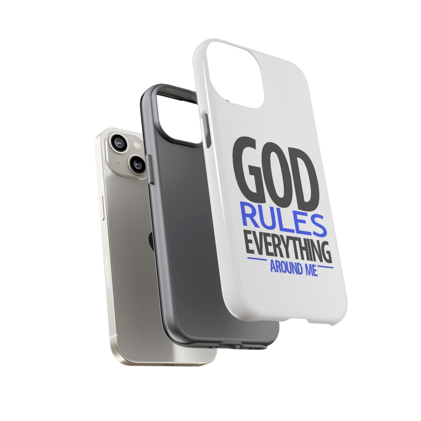 God Rules Tough Phone Case, trending phone cases, Religious Gift, spiritually themed Accessory, Inspirational Phone Case, Faith-Based phone Case