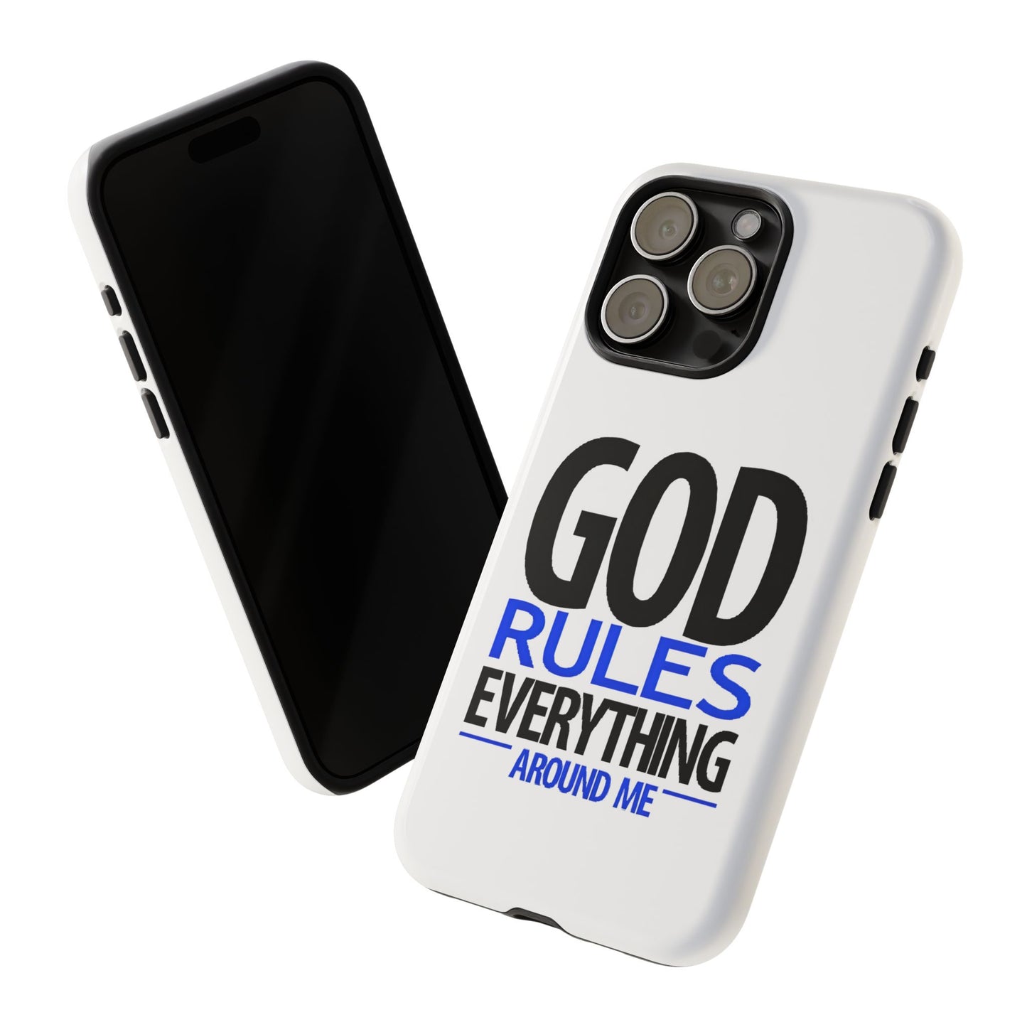 God Rules Tough Phone Case, trending phone cases, Religious Gift, spiritually themed Accessory, Inspirational Phone Case, Faith-Based phone Case
