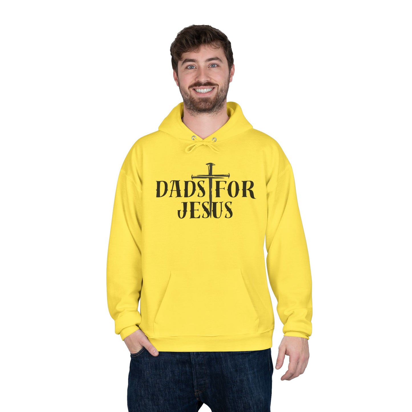 Dads for Jesus Eco-Friendly Hoodie, Christian Gift, Faith-Based Apparel, Unisex Sweatshirt, Casual Outfit, Gift for Dads