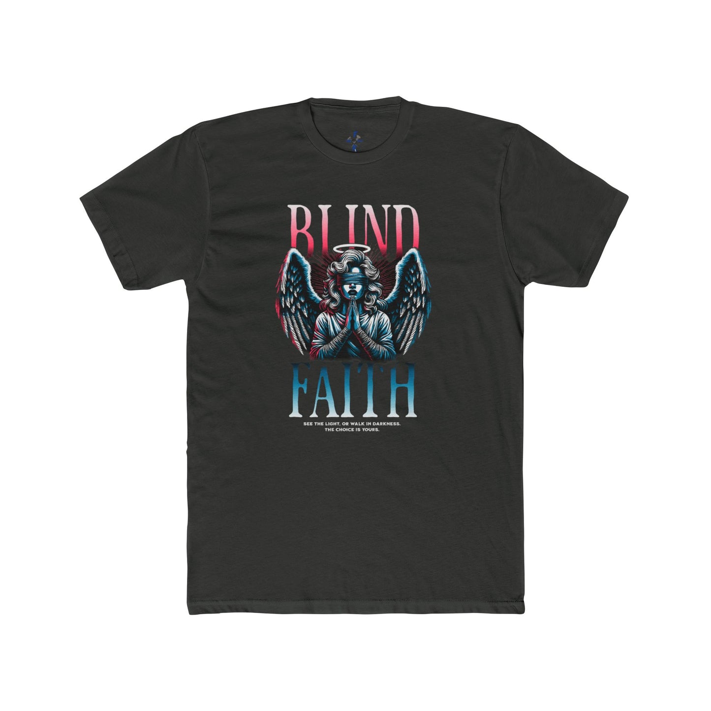 Blind Faith Unisex Cotton Crew Tee, trending Graphic T-Shirt, Faith based Casual Wear, Faith-Inspired Apparel, Unique Gift for believers