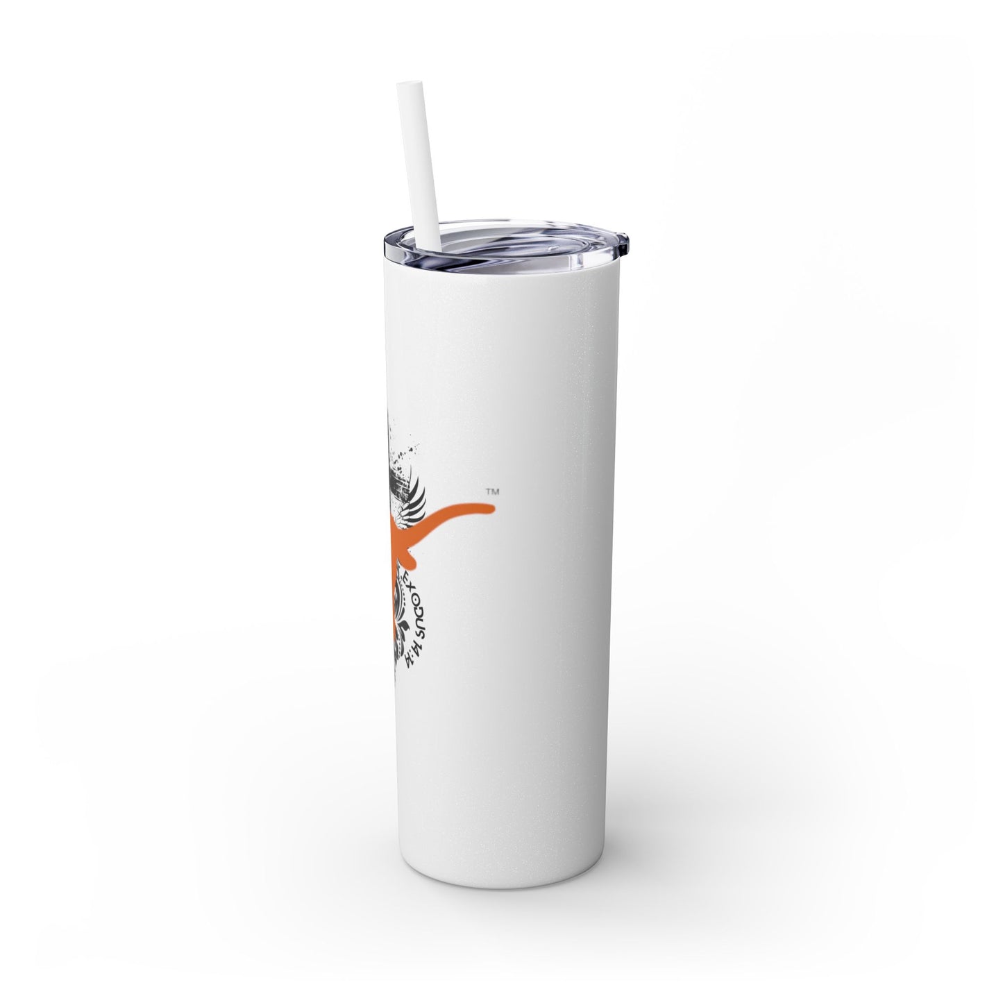 Faith inspired Texas State University at Austin Longhorn themed Skinny Tumbler| university Style Travel Mug | Personalized Gift for university students|