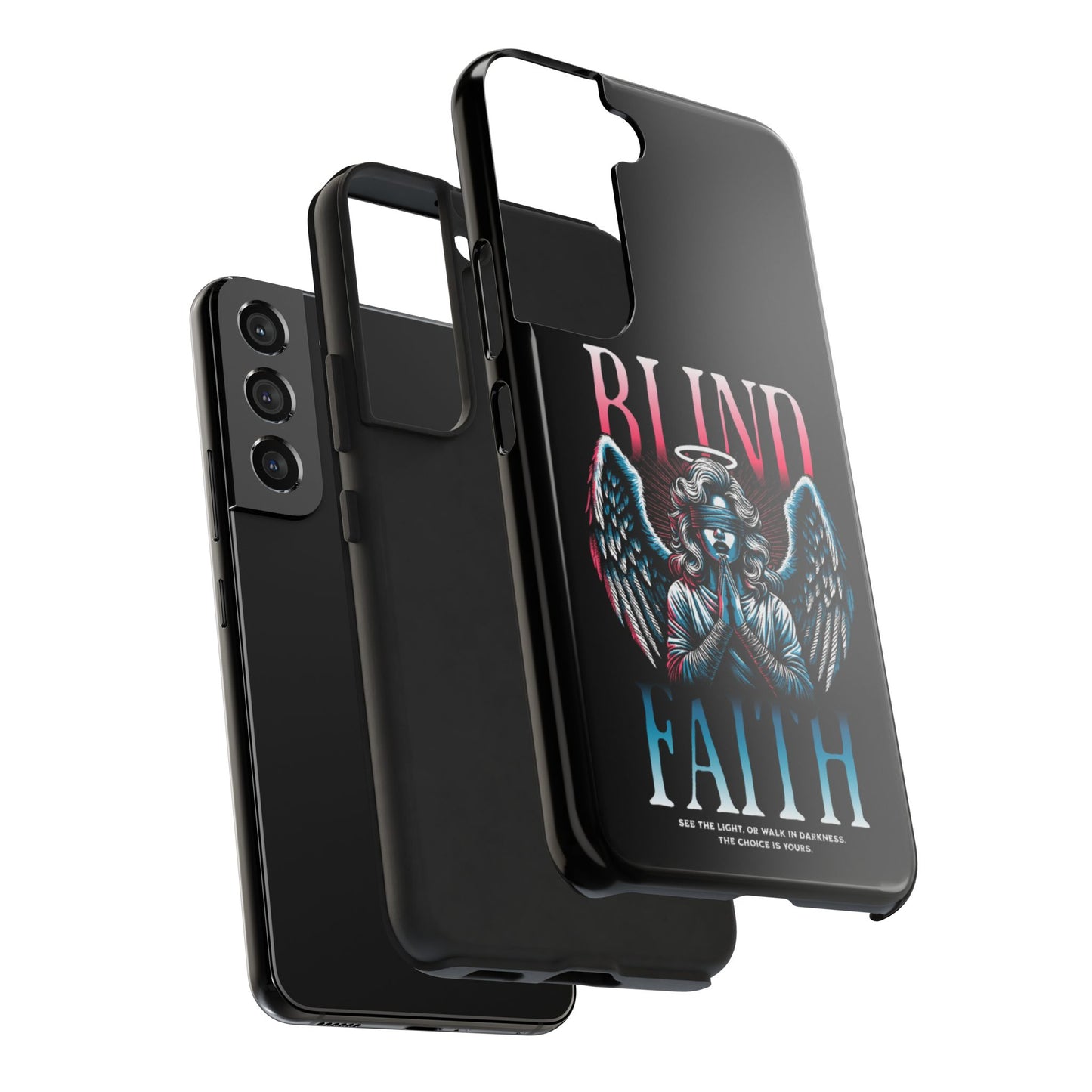 Angelic Blind Faith Phone Case | Tough Phone Cases, Angel Design, everyday Gifts, Faith-Based, Protection Case, trending smartphone cases