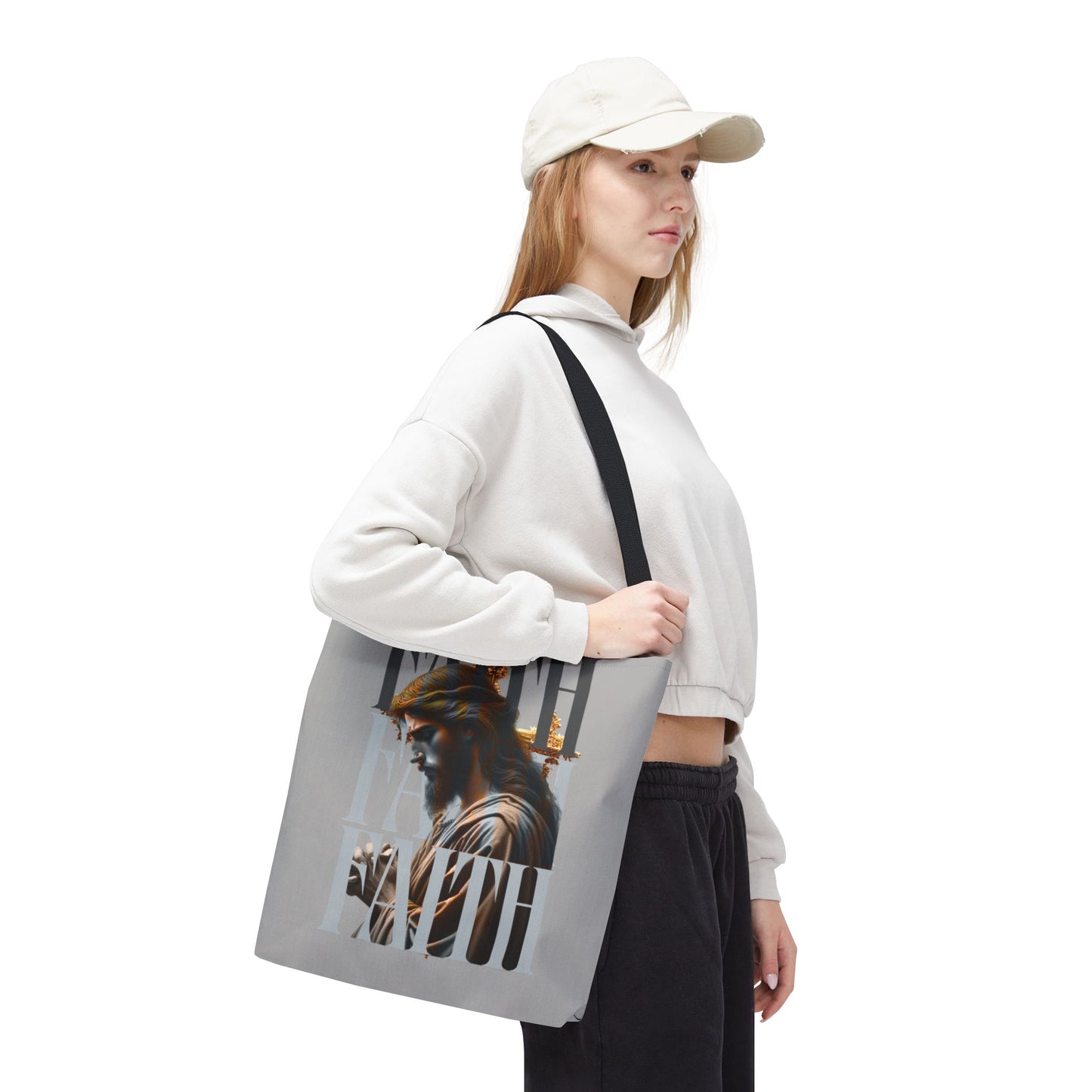 Faith themed Tote Bag for Daily wear, Reusable Shopping Bag, Christian Gift for any occassion, Affirmation Accessory, Stylish Faith Bag