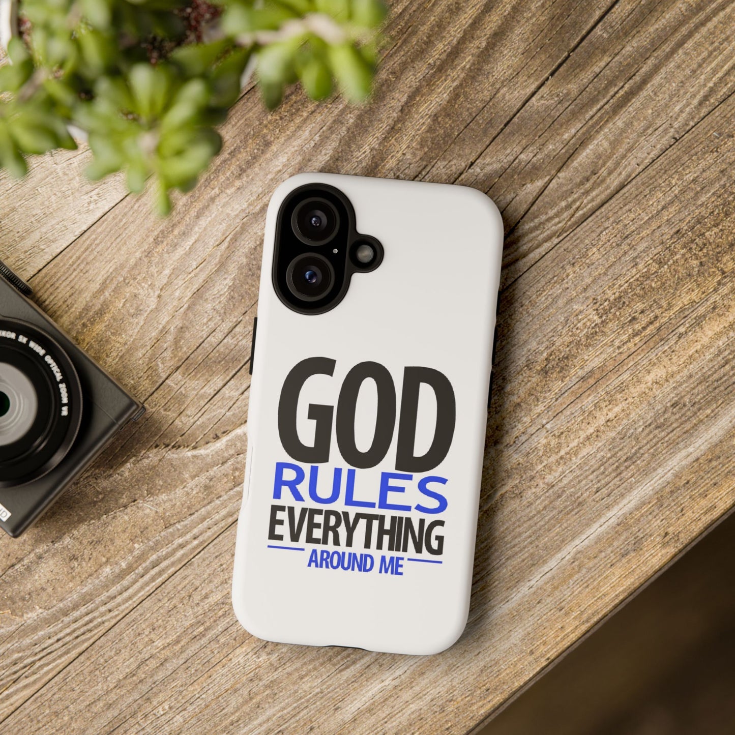 God Rules Tough Phone Case, trending phone cases, Religious Gift, spiritually themed Accessory, Inspirational Phone Case, Faith-Based phone Case