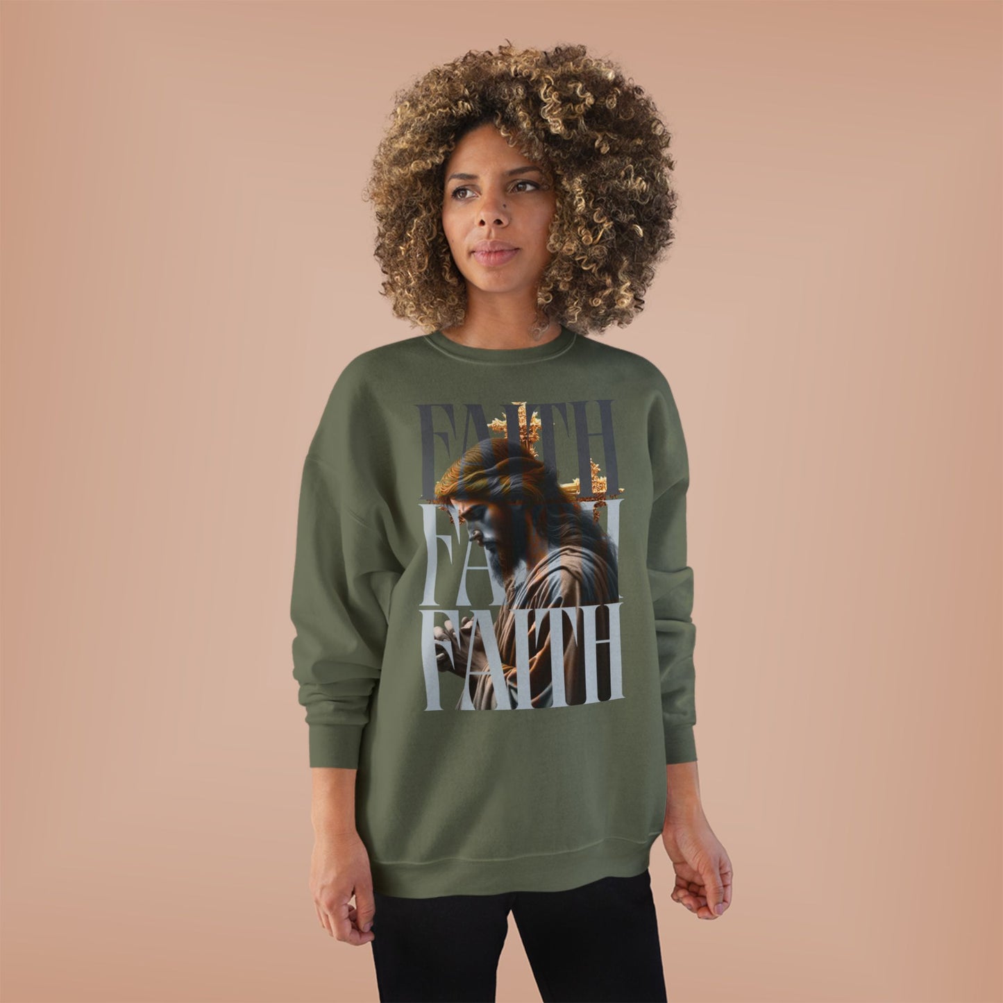 Faith-Themed Unisex EcoSmart® Crewneck Sweatshirt, Inspirational Gift, Cozy Apparel, Religious Sweatshirt, Perfect for Church, [...]