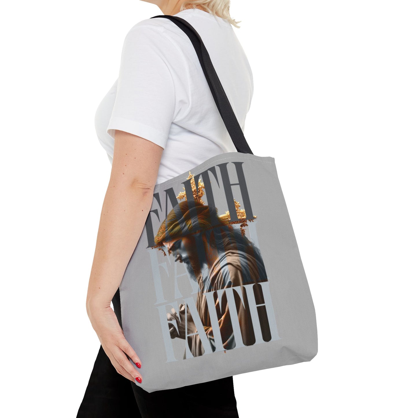 Faith themed Tote Bag for Daily wear, Reusable Shopping Bag, Christian Gift for any occassion, Affirmation Accessory, Stylish Faith Bag