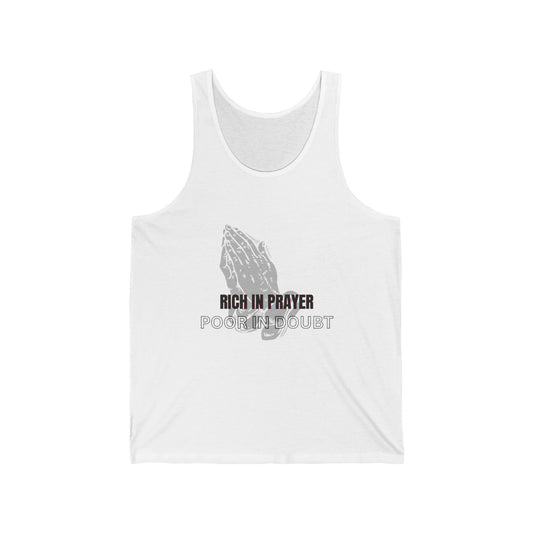 Spiritual Unisex Tank Top, Inspirational Prayer Apparel, Godchild Gift, Faith-Based Summer Wear, Motivational Church Tank