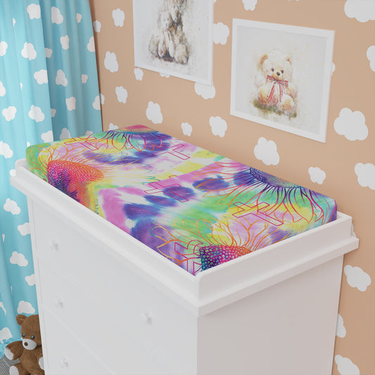Vibrant faith inspired Baby Changing Pad Cover, Nursery Decor, Colorful Infant Bedding, Unique Baby Shower Gift, Toddler Changing Essentials, [...]
