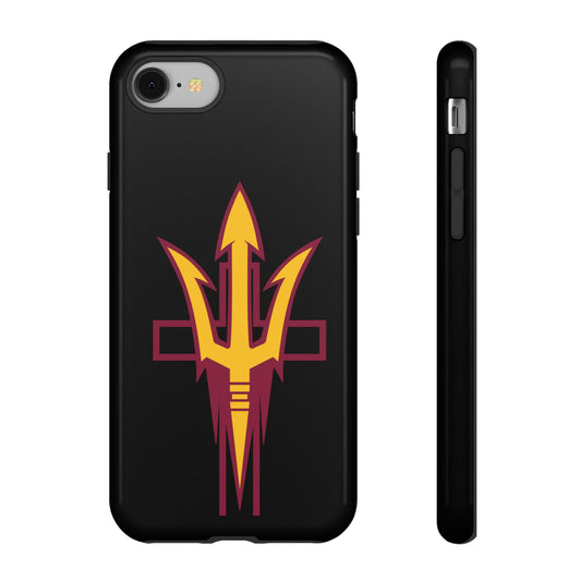 Arizona state University themed Tough Phone Case Featuring Bold Trident Design, Durable Phone Cover for college sports fans, Gifts for University Students, university Sports Fans, trending faith inspired apparel