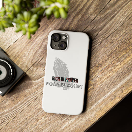 Pray with Style Slim Phone Cases, Inspirational Phone Cover, Faith-based Accessories, Unique Gifts for Everyone
