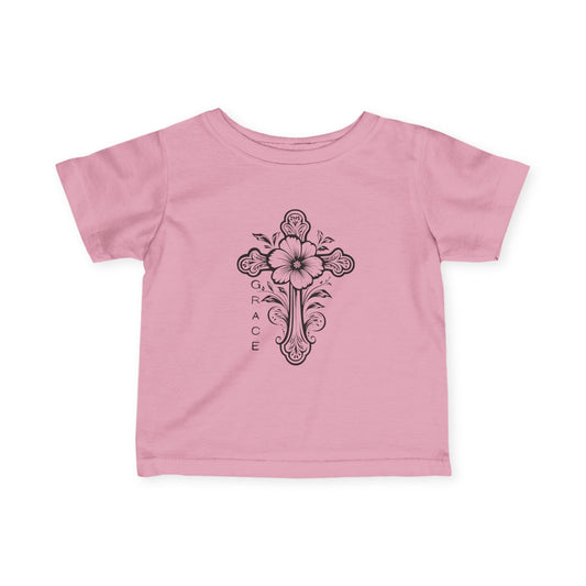 Baby faith inspired Graphic Tee with Floral Design, Infant T-Shirt, Cute Kids Clothing, Baby Shower Gift, Toddler Outfit, faith based Spring Fashion