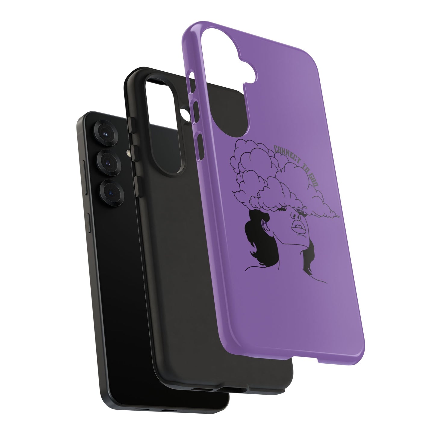 Purple Art Phone Case, Tough Cases for believers, Unique Phone Cover, Gifts for friends, Trendy Phone Accessories