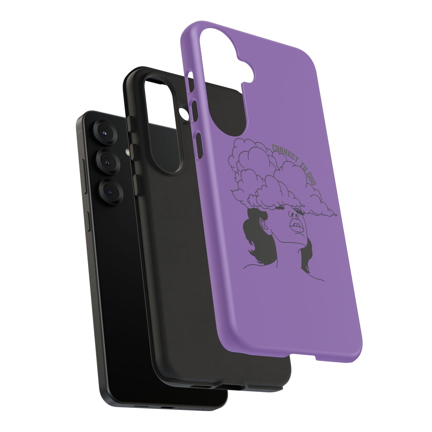 Purple Art Phone Case, Tough Cases for believers, Unique Phone Cover, Gifts for friends, Trendy Phone Accessories