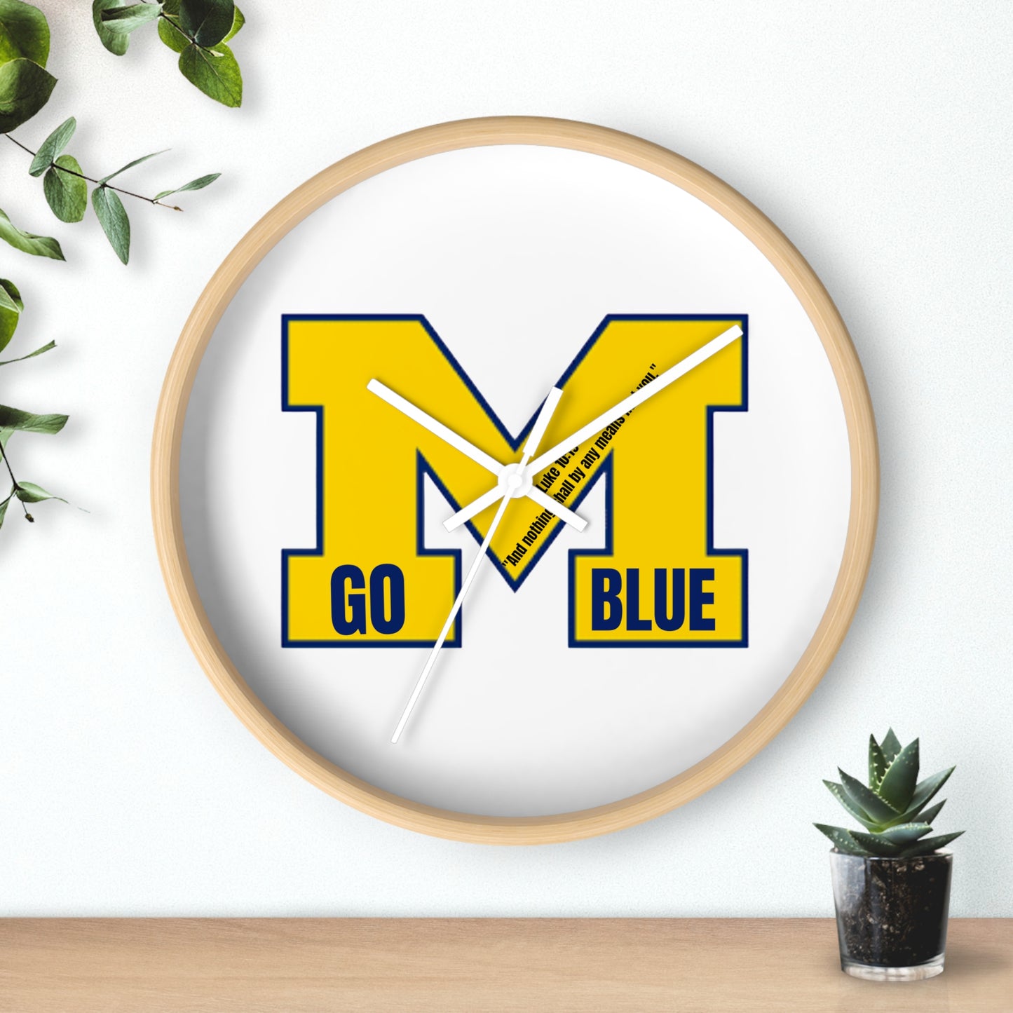 University Security Wall Clock - Go Blue Decor, College Room Essential, Sport Fans Gift, university School Pride, Graduation gift , Game Day accessories gifts