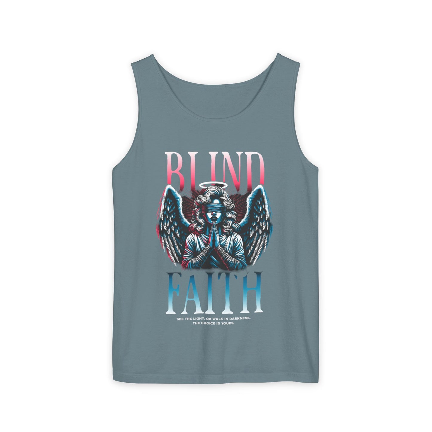 Stylish Unisex Graphic Tank Top - trendy Summer Attire, Casual Wear for everyday, Music Festivals, Gift Idea, Angel Theme