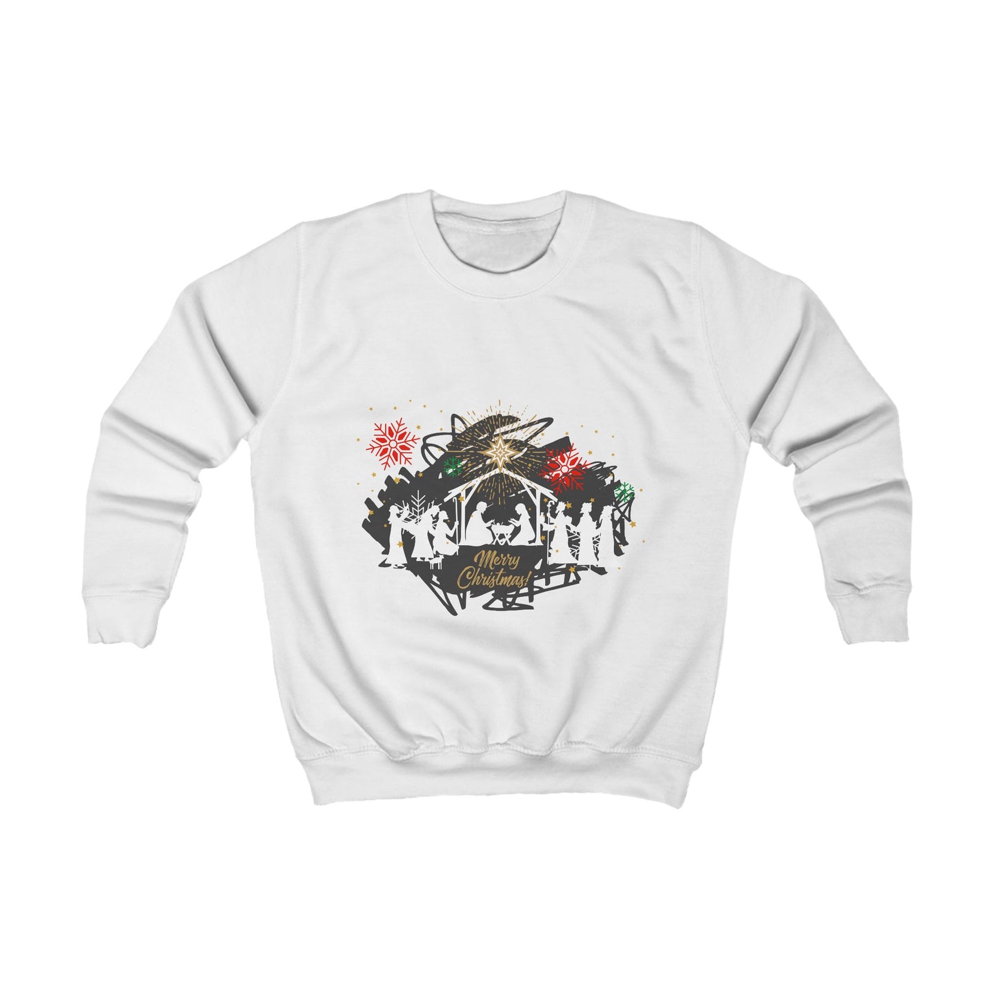 Christmas themed Kids Sweatshirt , Perfect, faith Inspired Cozy Wear, Winter apparel for christians
