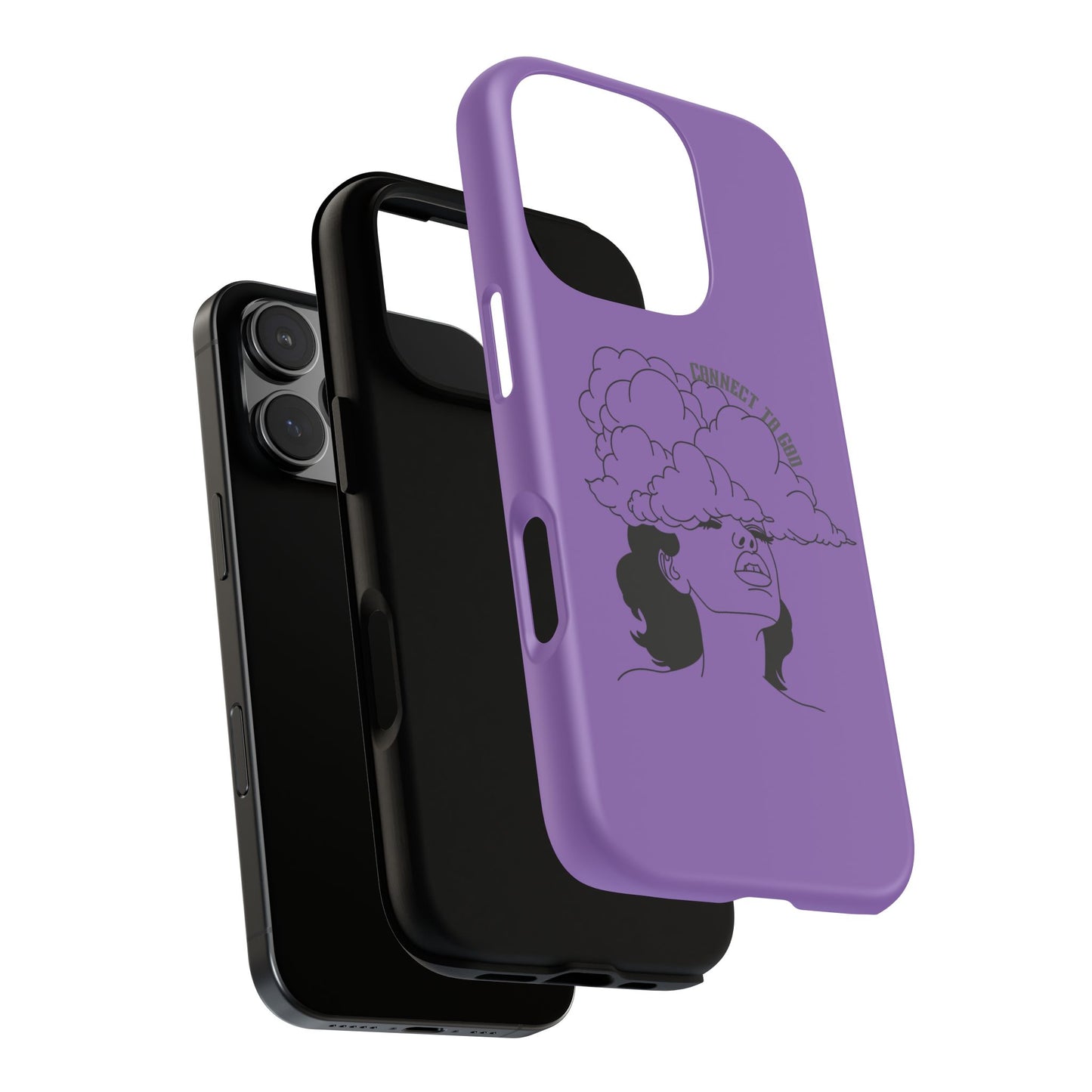 Purple Art Phone Case, Tough Cases for believers, Unique Phone Cover, Gifts for friends, Trendy Phone Accessories
