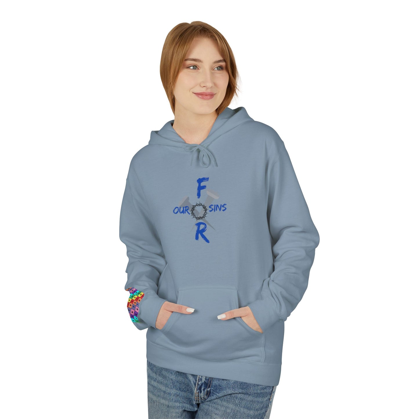 Unisex logo Fleece Hoodie - Cozy Gift for Friends, Motivational Apparel, Casual Wear, Birthday Present, Everyday Comfort