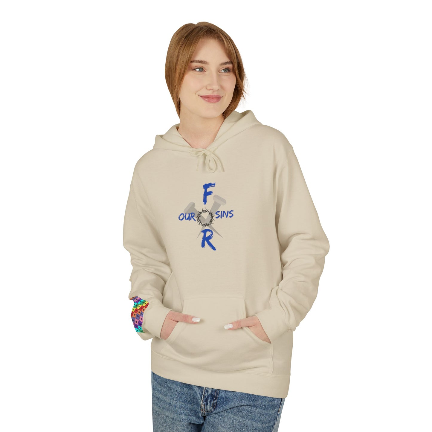 Unisex logo Fleece Hoodie - Cozy Gift for Friends, Motivational Apparel, Casual Wear, Birthday Present, Everyday Comfort