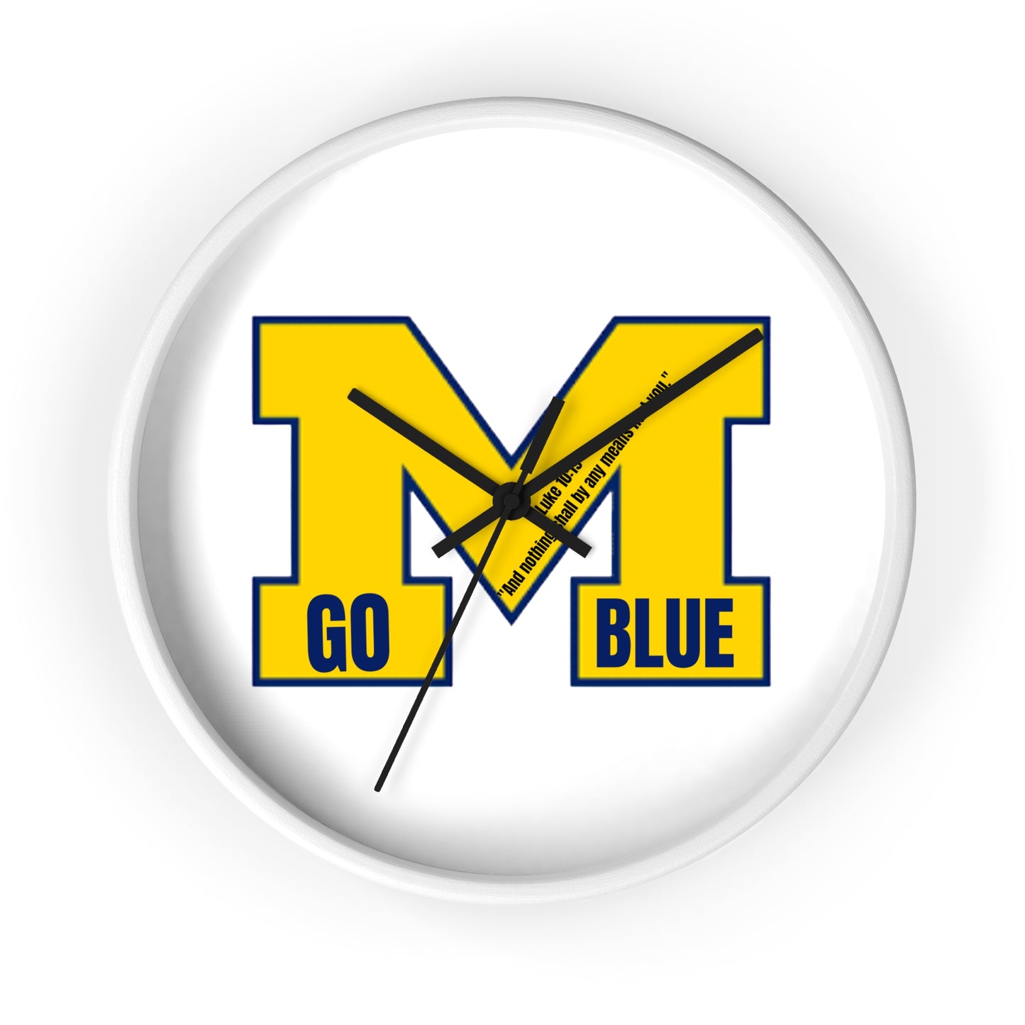 University Security Wall Clock - Go Blue Decor, College Room Essential, Sport Fans Gift, university School Pride, Graduation gift , Game Day accessories gifts