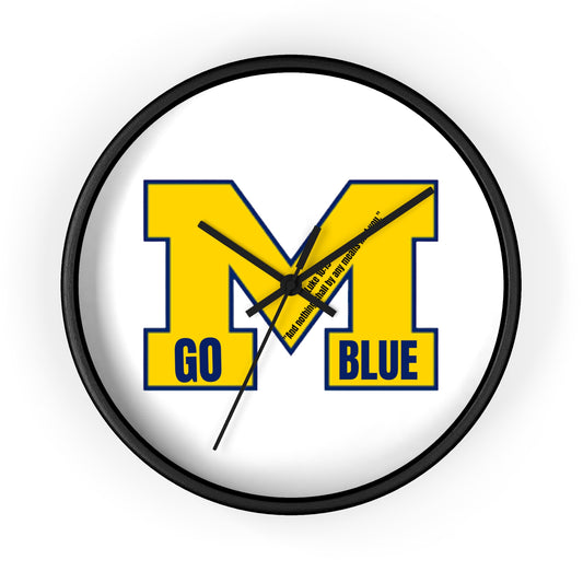 University Security Wall Clock - Go Blue Decor, College Room Essential, Sport Fans Gift, university School Pride, Graduation gift , Game Day accessories gifts