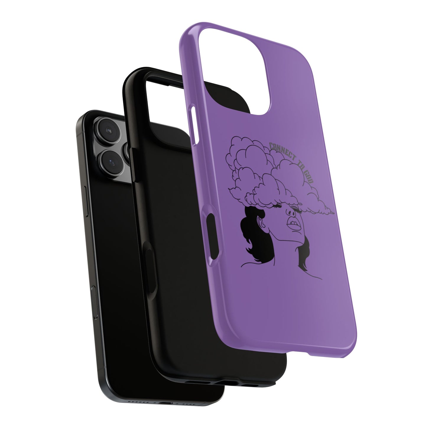 Purple Art Phone Case, Tough Cases for believers, Unique Phone Cover, Gifts for friends, Trendy Phone Accessories