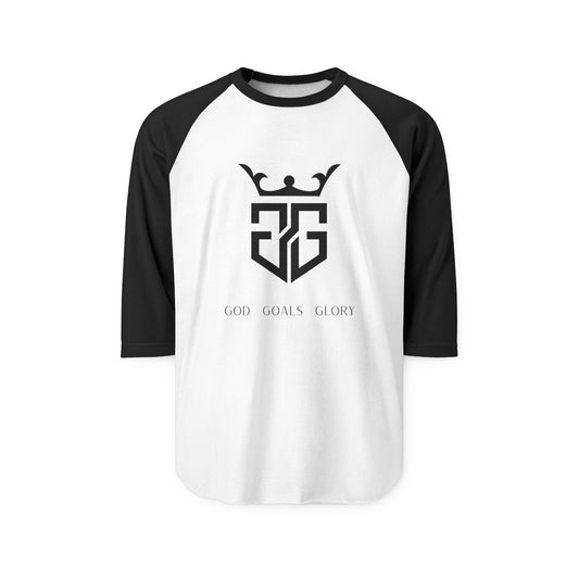 Faith-Inspired Unisex Raglan Shirt, Positive Vibe Tee, God Goals Glory Top, faith inspired Casual Wear, Gift for Believers