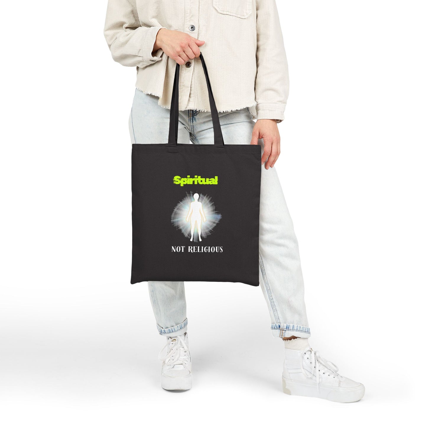 Spiritual Not Religious Tote Bag, Eco-Friendly Shopping Bag, Fashionable Gift for Spiritual Seekers, Canvas Tote for Everyday Use, [...]