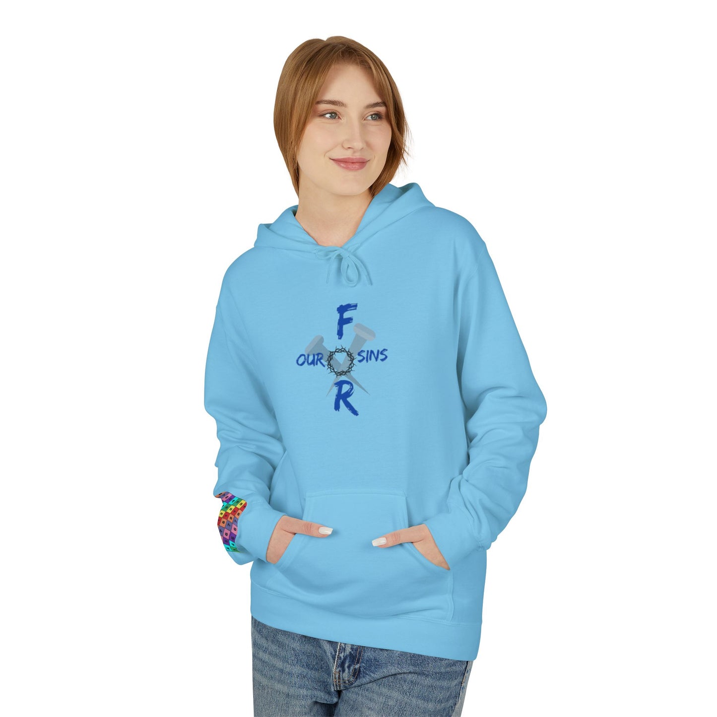 Unisex logo Fleece Hoodie - Cozy Gift for Friends, Motivational Apparel, Casual Wear, Birthday Present, Everyday Comfort