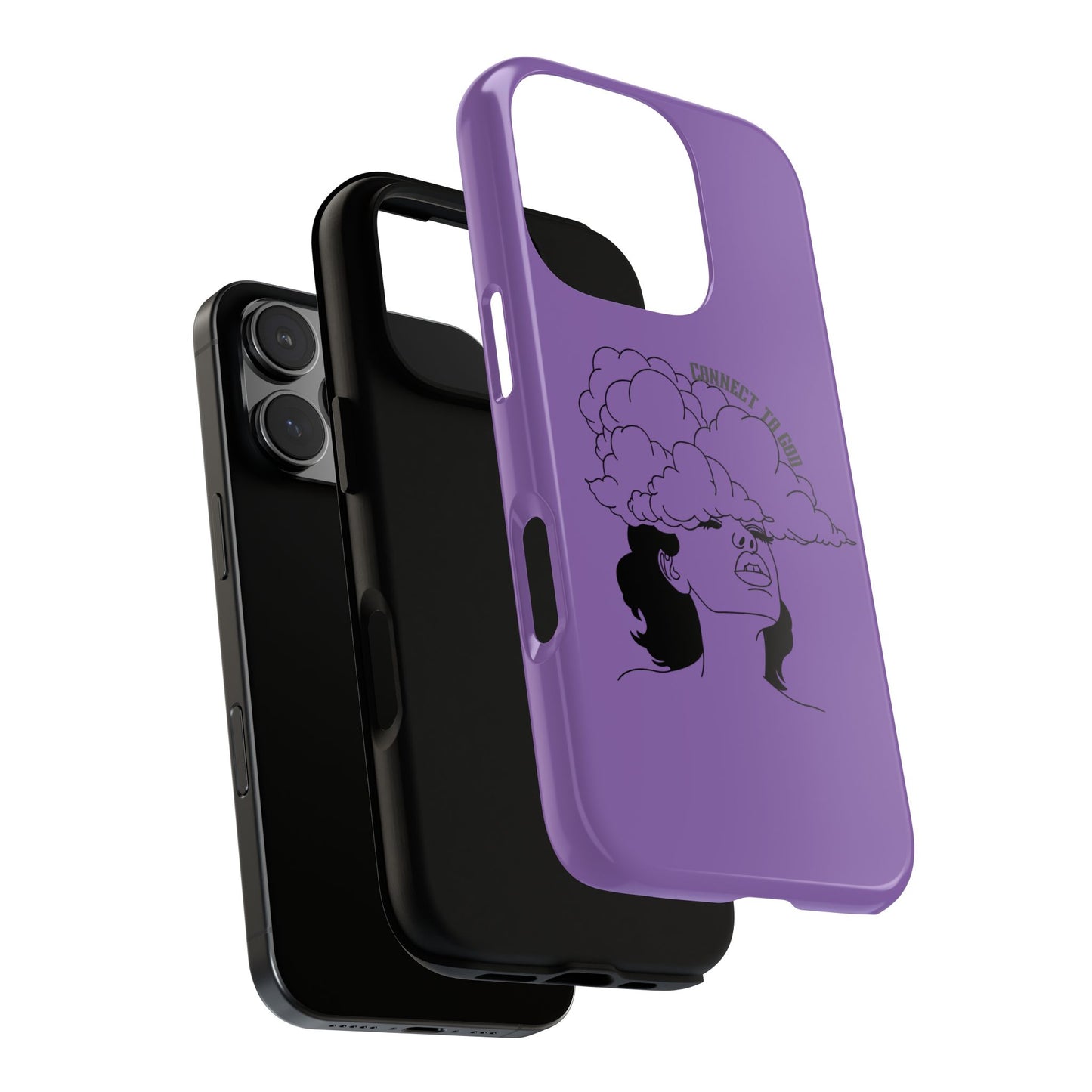 Purple Art Phone Case, Tough Cases for believers, Unique Phone Cover, Gifts for friends, Trendy Phone Accessories