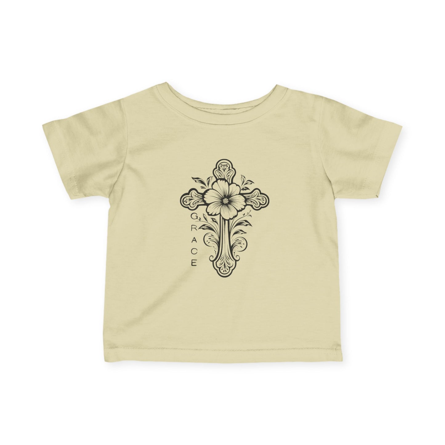 Baby faith inspired Graphic Tee with Floral Design, Infant T-Shirt, Cute Kids Clothing, Baby Shower Gift, Toddler Outfit, faith based Spring Fashion