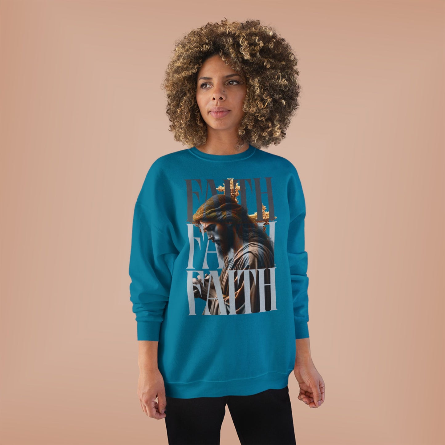 Faith-Themed Unisex EcoSmart® Crewneck Sweatshirt, Inspirational Gift, Cozy Apparel, Religious Sweatshirt, Perfect for Church, [...]