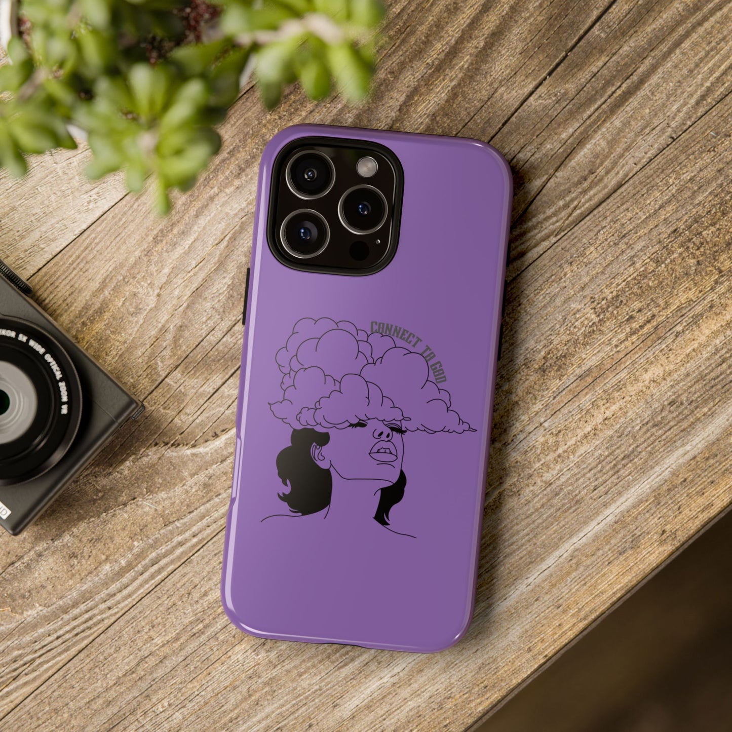 Purple Art Phone Case, Tough Cases for believers, Unique Phone Cover, Gifts for friends, Trendy Phone Accessories