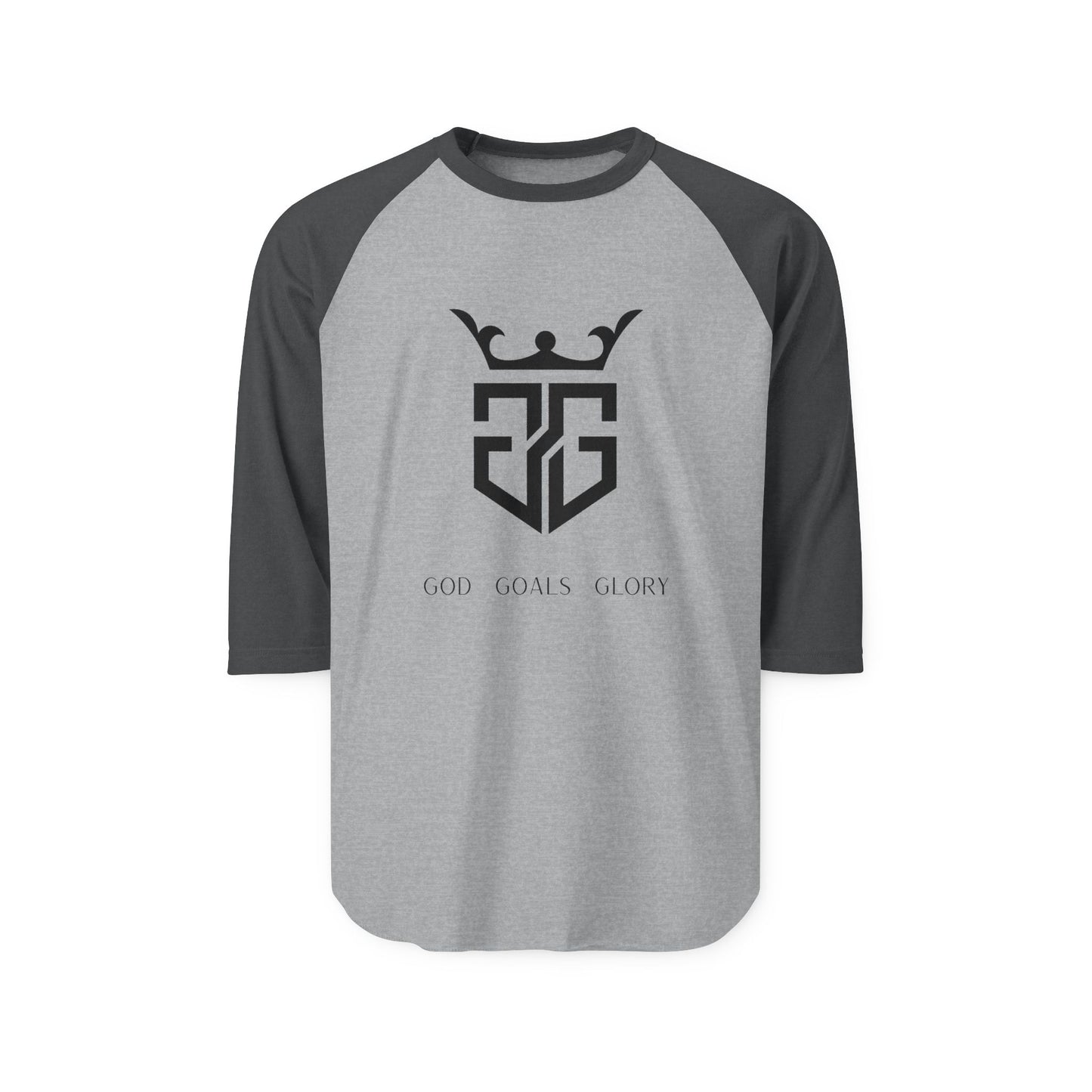 Faith-Inspired Unisex Raglan Shirt, Positive Vibe Tee, God Goals Glory Top, faith inspired Casual Wear, Gift for Believers