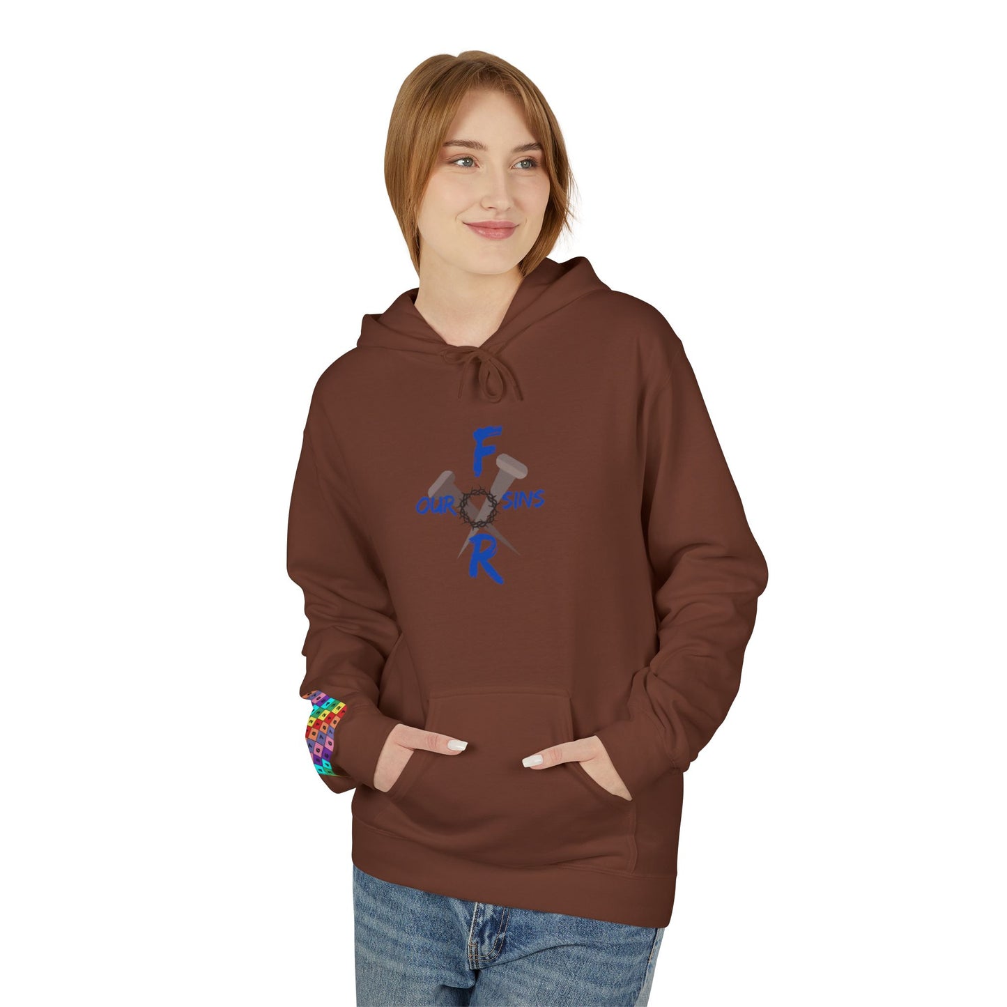Unisex logo Fleece Hoodie - Cozy Gift for Friends, Motivational Apparel, Casual Wear, Birthday Present, Everyday Comfort