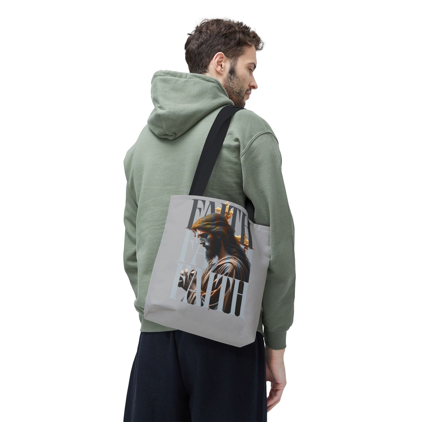 Faith themed Tote Bag for Daily wear, Reusable Shopping Bag, Christian Gift for any occassion, Affirmation Accessory, Stylish Faith Bag
