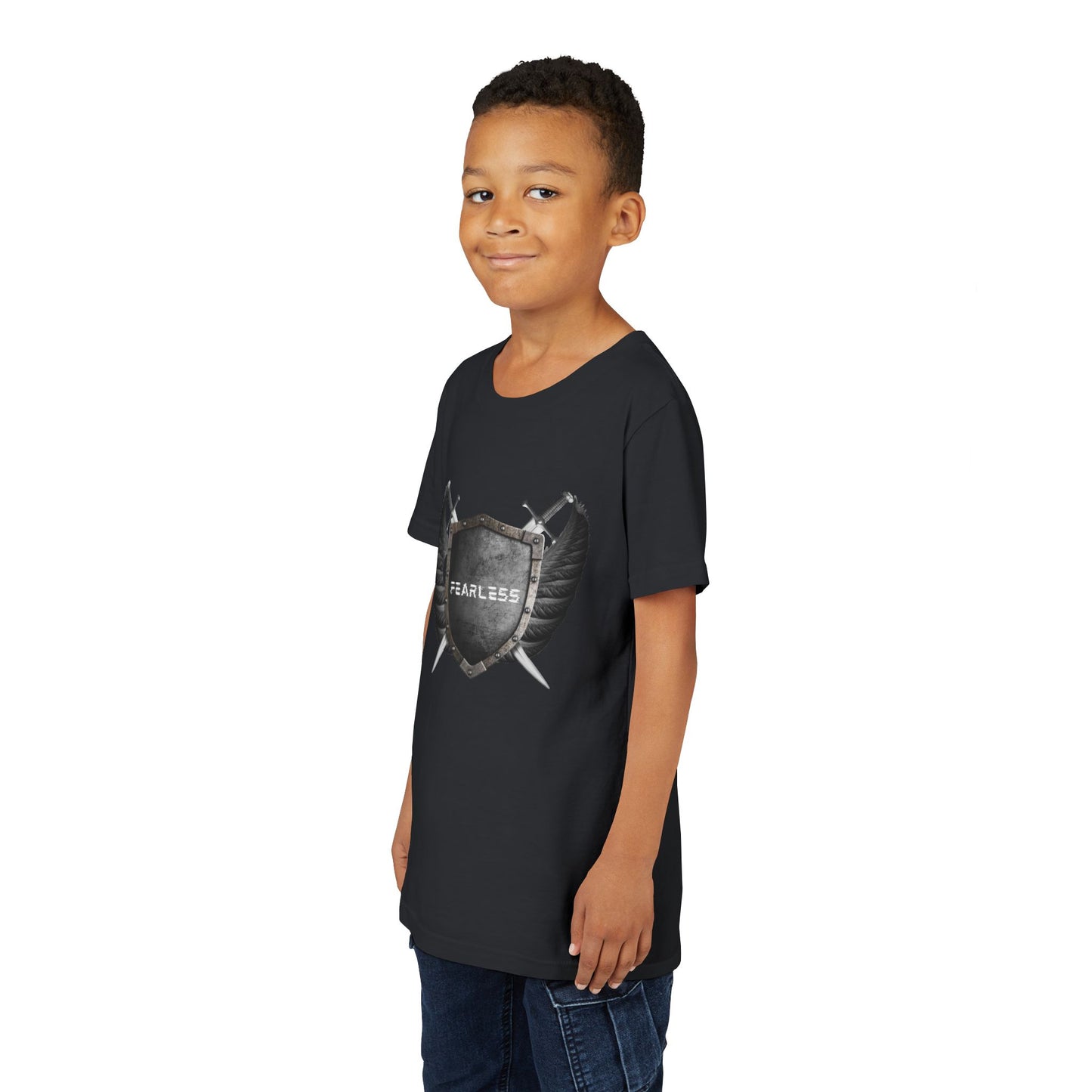 Fearless Youth Tee, Kids Graphic Shirt, spiritual Apparel, Gifts for Kids, motivational tshirts