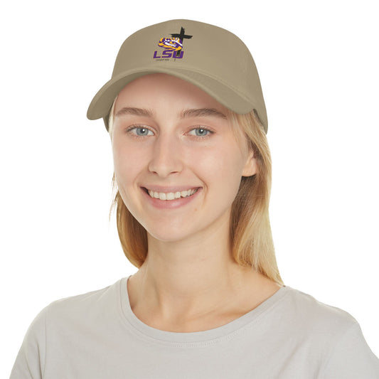 Faith inspired Low Profile Baseball Cap with LSU Design, faith based Casual Hat, LSU Sports Cap, College Apparel, Everyday Wear for university students
