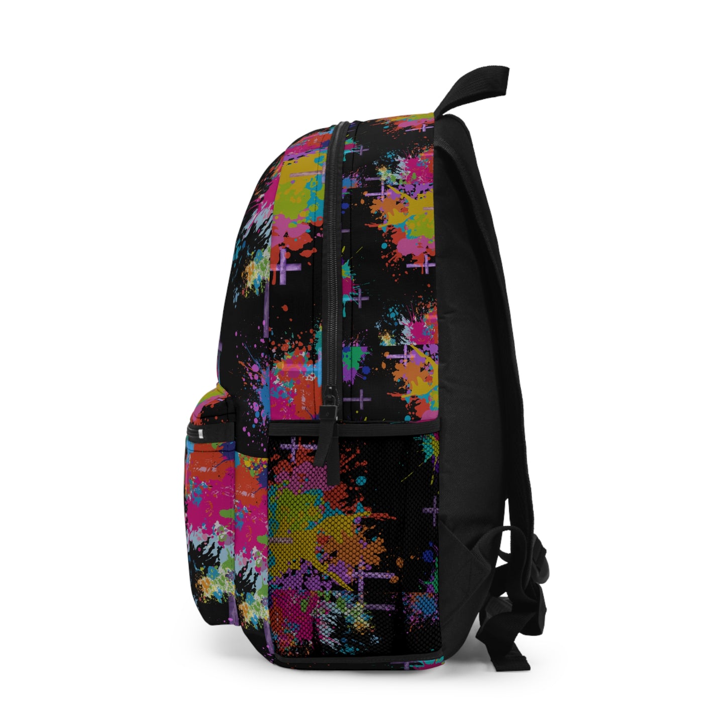 Vibrant Art Backpack | Jesus inspired Colorful Graffiti Style Back pack for Students, Travel, Festivals, Back to School, Unique Gift for christian teens