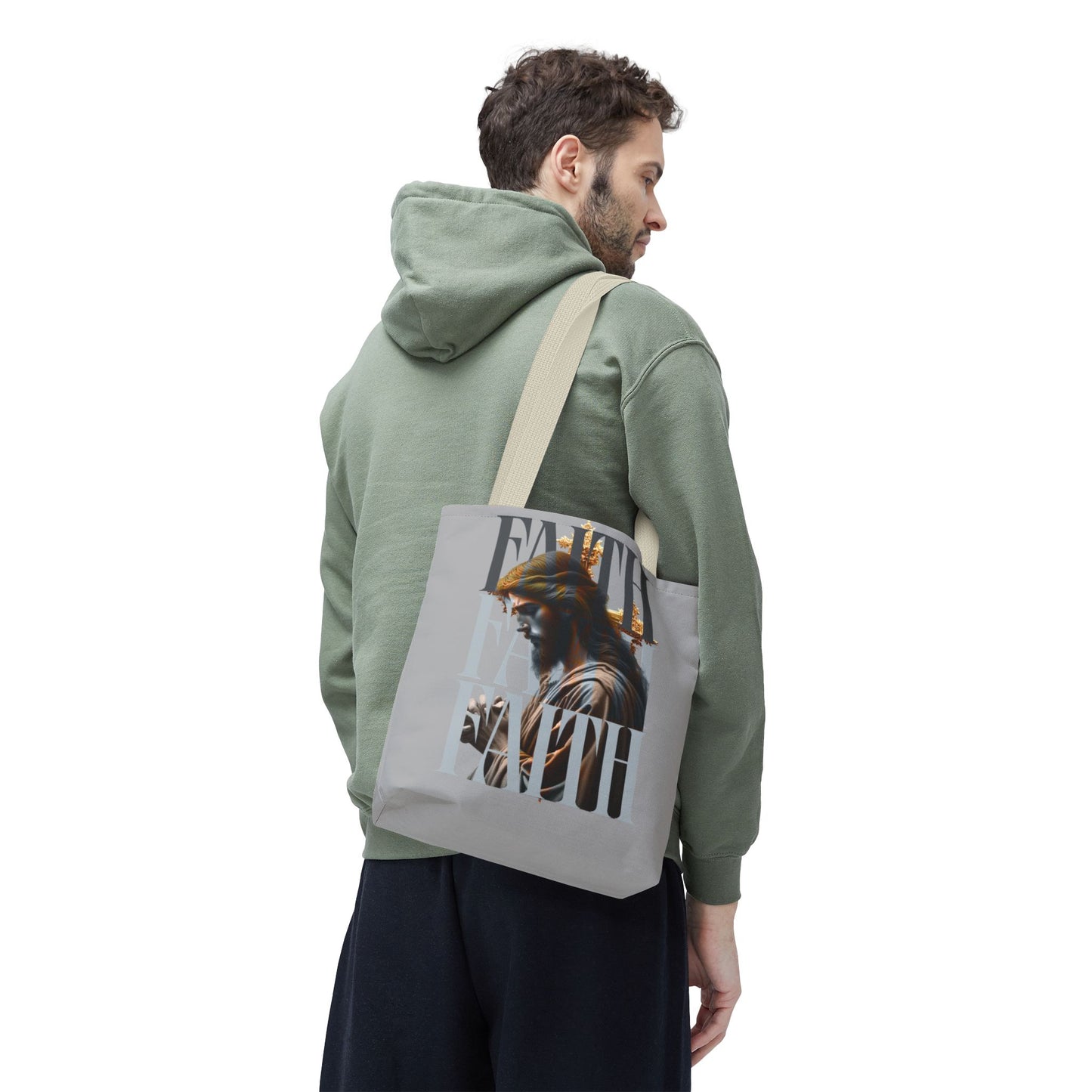 Faith themed Tote Bag for Daily wear, Reusable Shopping Bag, Christian Gift for any occassion, Affirmation Accessory, Stylish Faith Bag