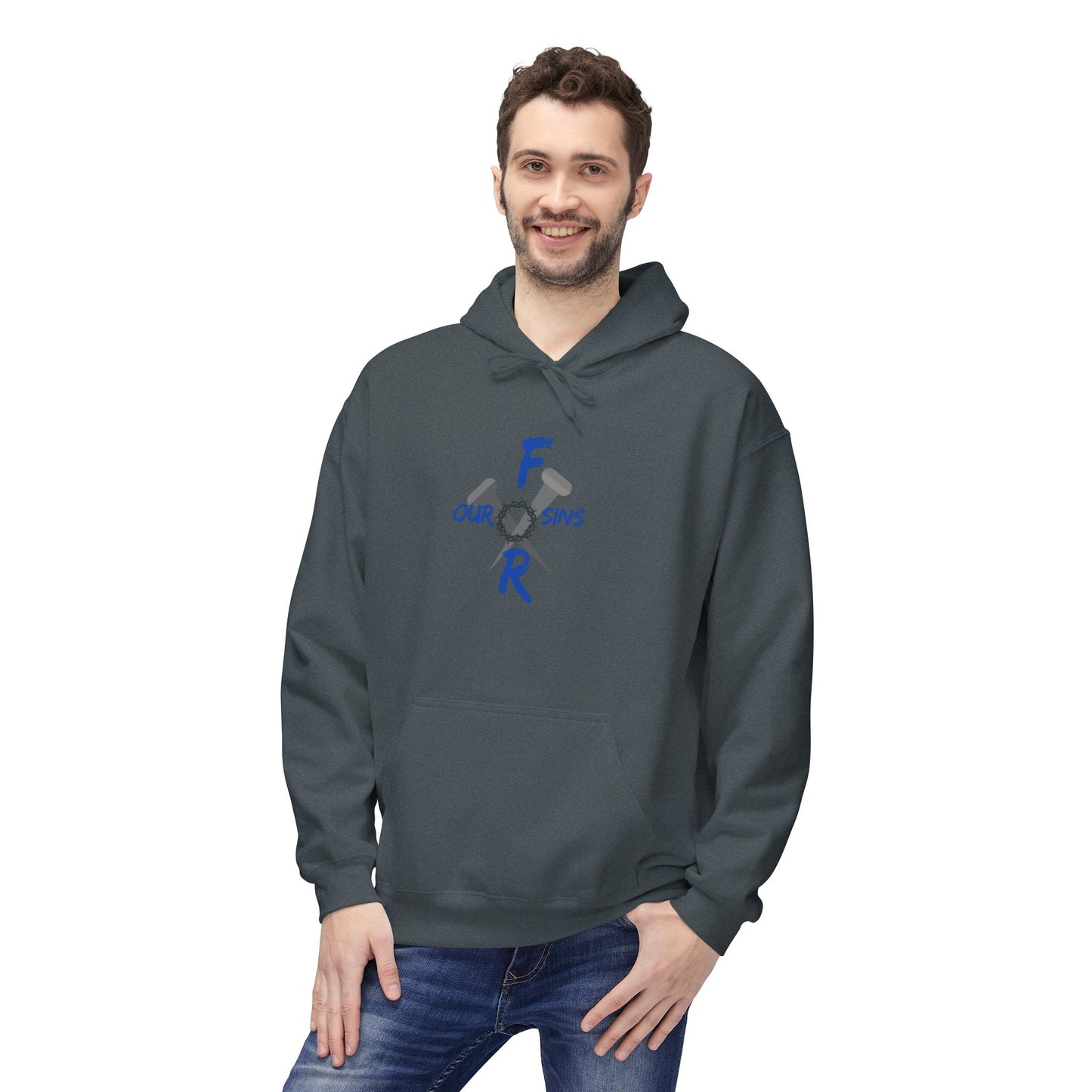 Unisex logo Fleece Hoodie - Cozy Gift for Friends, Motivational Apparel, Casual Wear, Birthday Present, Everyday Comfort