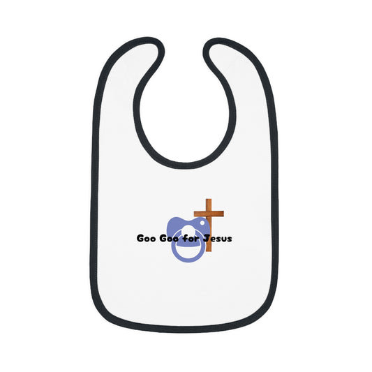 Cute faith inspired Baby Bib, Goo Goo for Jesus Baby Bib, Religious Baby Gift, Infant Eating Bib, Baby Shower Gift, Christian Parenting Essential