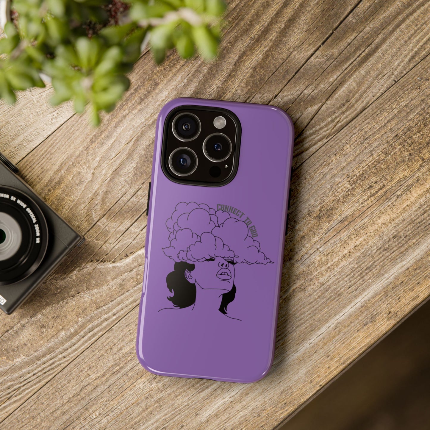 Purple Art Phone Case, Tough Cases for believers, Unique Phone Cover, Gifts for friends, Trendy Phone Accessories